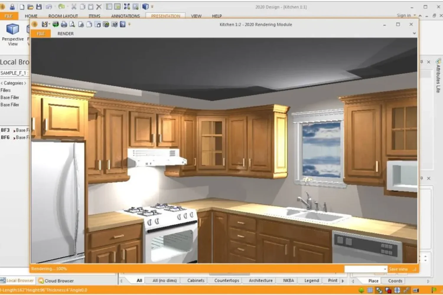 2020 Design's render: a flat, dated CAD-style preview